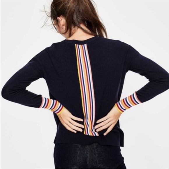 Boden Cassandra Rainbow Stripe Wool Sweater - Picture 3 of 15